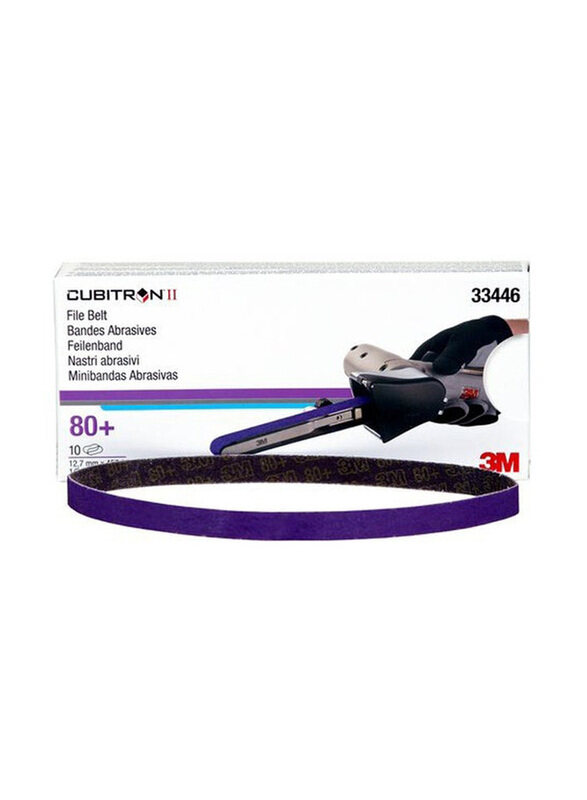 

3M 10-Piece Cubitron Ii File Belt Set, Purple