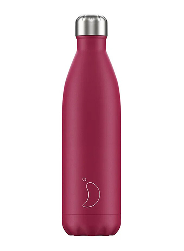 Chilly's 750ml Stainless Steel Water Bottle, Matte Pink