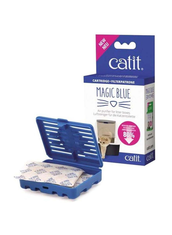 Hagen Magic Litter Box Air Purifier Set, 6 Piece, White/Blue