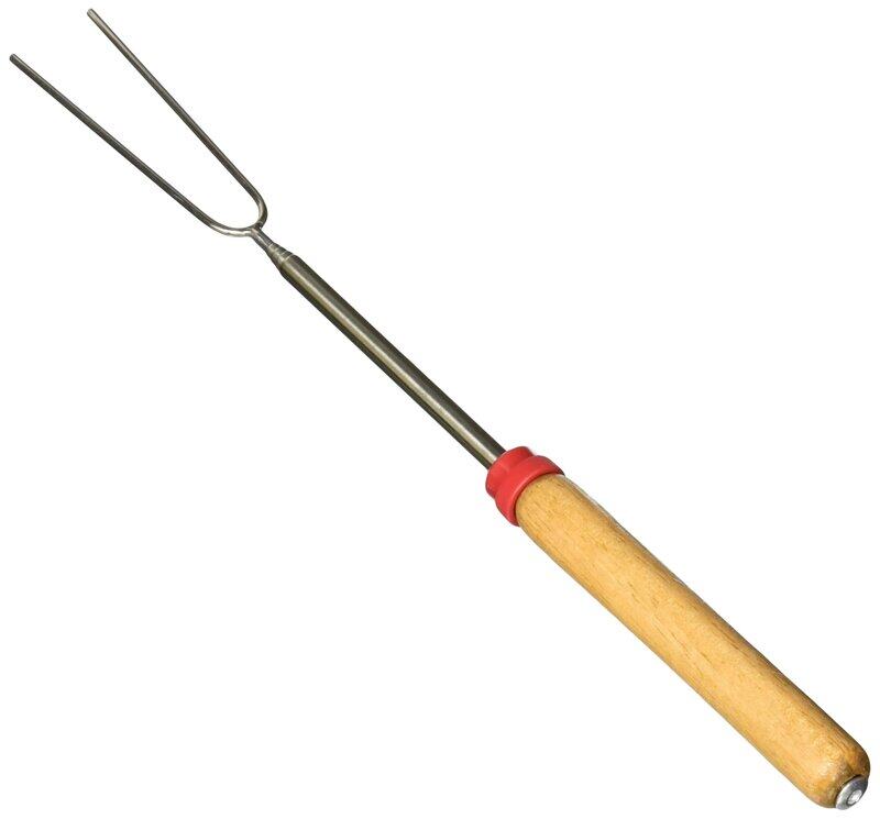 

Coghlans 34 Inch Telescoping Extension BBQ Fork, Silver/Beige