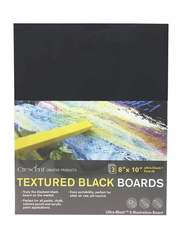 Crescent Creative Products Textured Black Board Set, 3-Piece, Black