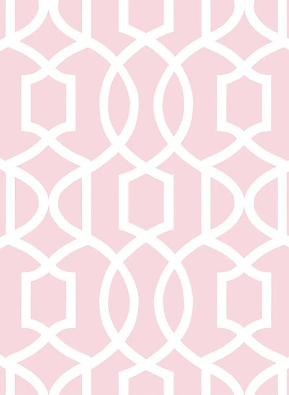 

Wall Pops Grand Trellis Peel and Stick Wallpaper, 20.5x216 inch, Pink