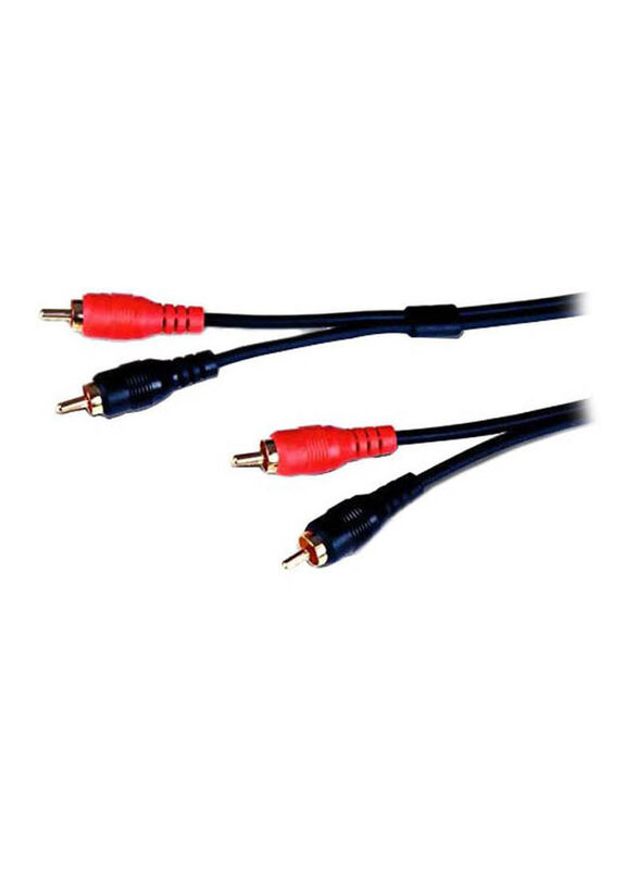 Comprehensive Standard Series RCA Stereo Audio Cable Plugs, Black/Red