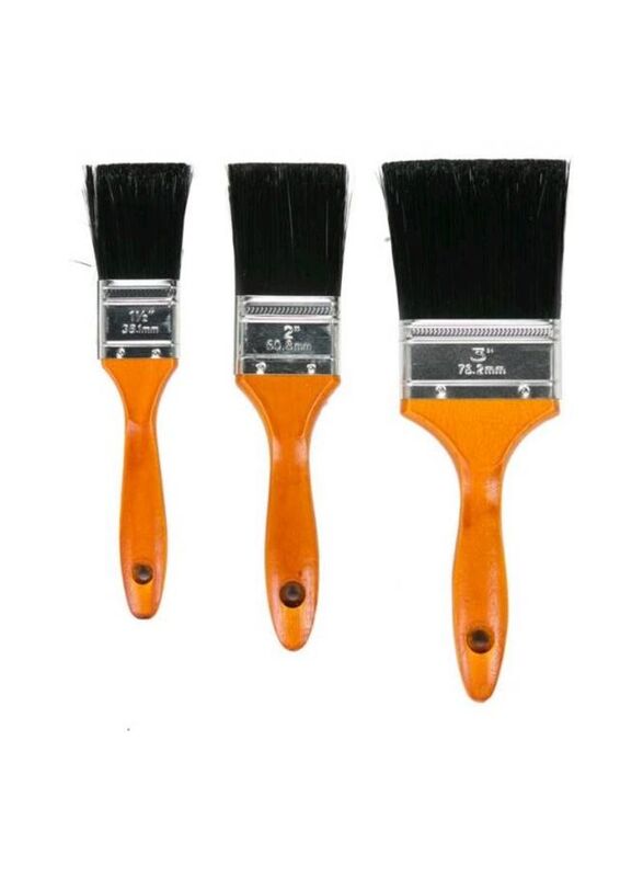 Linzer 3-Piece Polyester Brush Set, Black/Brown