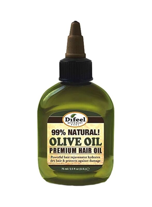Difeel Olive Oil Premium Hair Oil for All Hair Types, 2.5oz