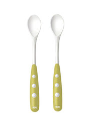 Nuk 2-Piece Feeding Spoon, Green/White