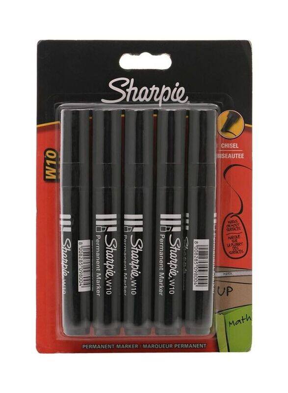 

Sharpie Chisel Tip Permanent Marker Set, 5 Piece, Black