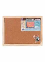 Darice Framed Cork Board, Brown/Beige