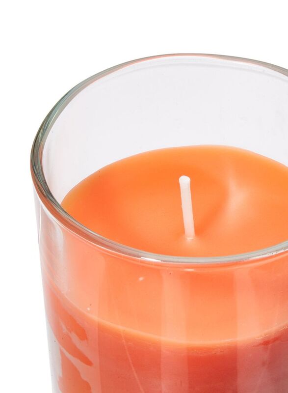 Samar Scented Candle Jar, 6.5cm, Orange