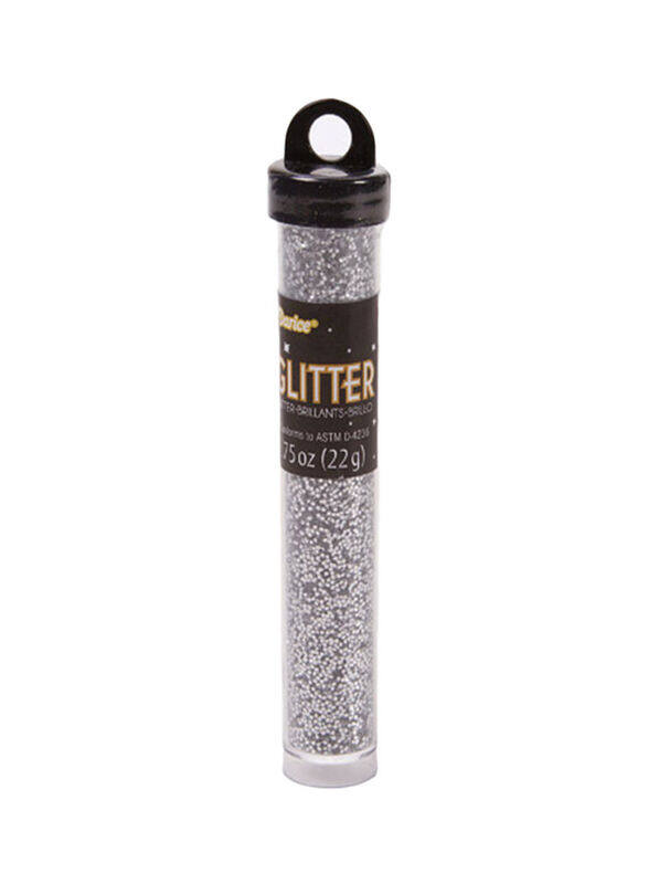 

Darice Decorative Craft Glitter Tube, 22gm, Silver