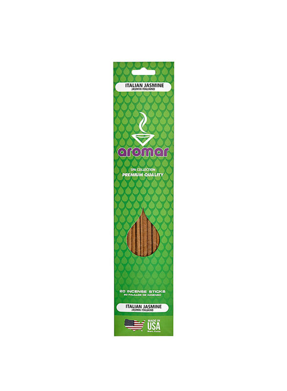 Aromar Italian Jasmine Incense Stick, Brown, 20 Piece