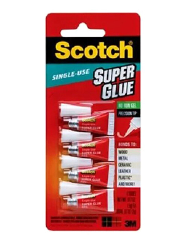 

Scotch 4 Piece Single Use Super Glue Gel Set, Clear