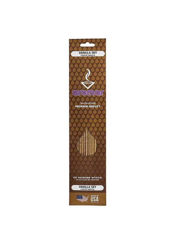 Aromar Vanilla Sky Incense Stick, Brown, 20 Piece