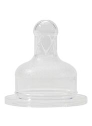 Baby Nova Wide Neck Milk Bottle Round Teat, Clear