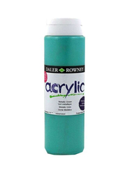 Daler Rowney Graduate Acrylic Paint Bottle, 500ml, Metallic Green