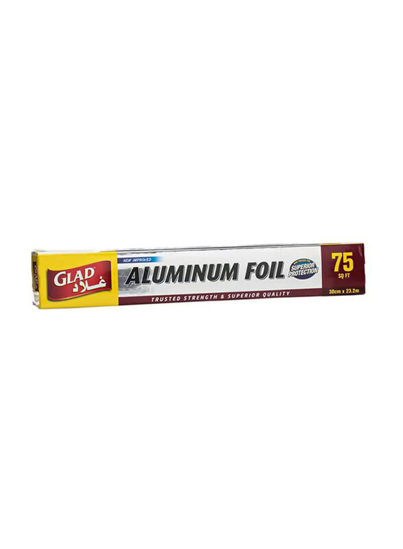 

Glad Aluminum Foil, 75 Sq.ft, Silver