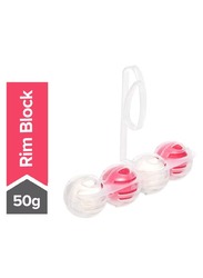 DAC Toilet Rim Block Power Balls, 50g, White/Pink