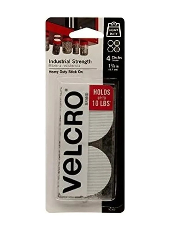 Velcro Industrial Fasteners Stick-On Adhesive, White