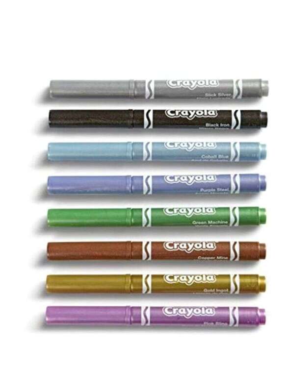 Crayola 8-Piece Metallic Marker, Multicolour