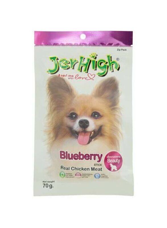 

Jerhigh Blueberry Stick Real Chicken Meat Dog Dry Food, 70g