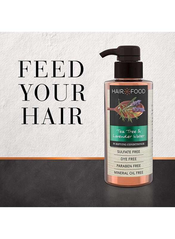 Hair Food Tea Tree and Lavender Water Multicolour Purifying Conditioner for All Hair Types, 300ml