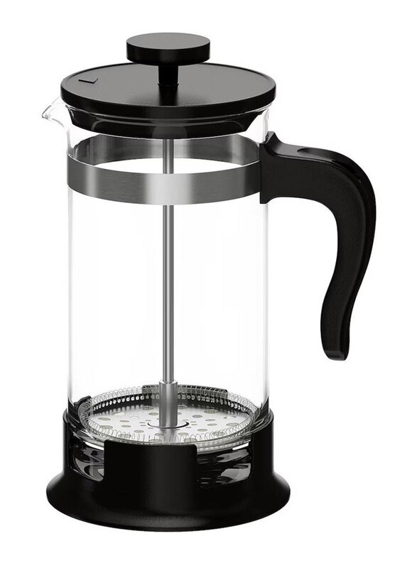

Generic 1L Glass Stainless Steel French Press Coffee Maker, Black