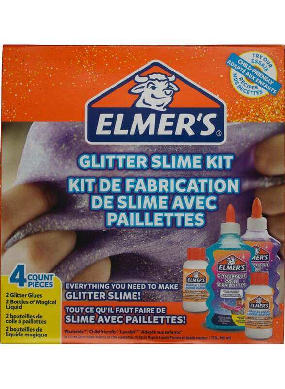 

Elmer's Washable Glitter Slime Kit, 490ml x 4 Piece, Multicolour