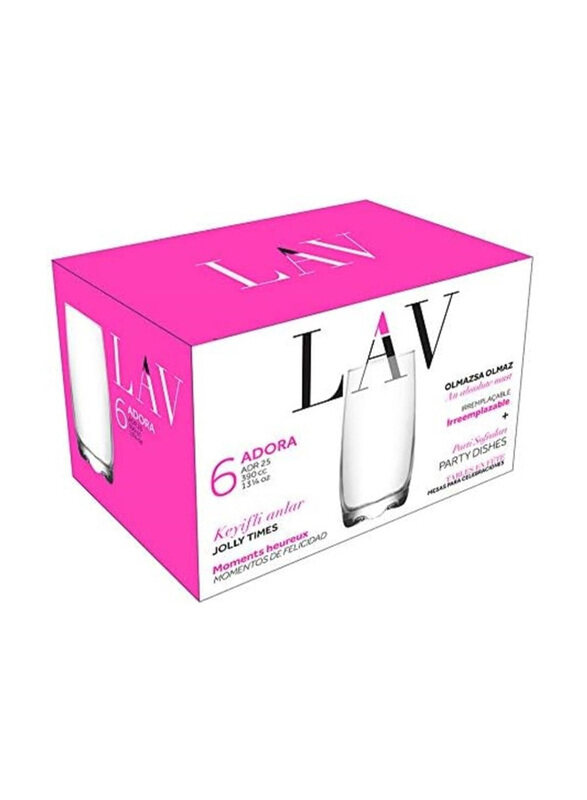 

Lav 390ml 6-Piece Adora Tumbler Set, ADR25, Clear