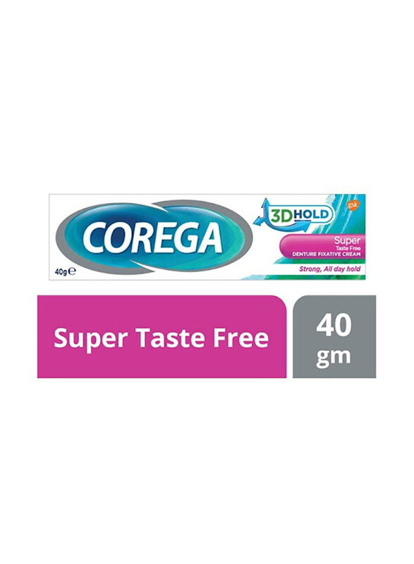 

Corega Super Taste Free Denture Fixative Cream, 40g