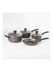 Homebox 7-Piece Tramontina Ravena Non-Stick Cookware Set, Grey/Clear/Black