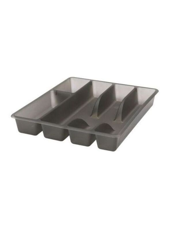 Plastic Cutlery Tray, 31x26x4cm, Grey