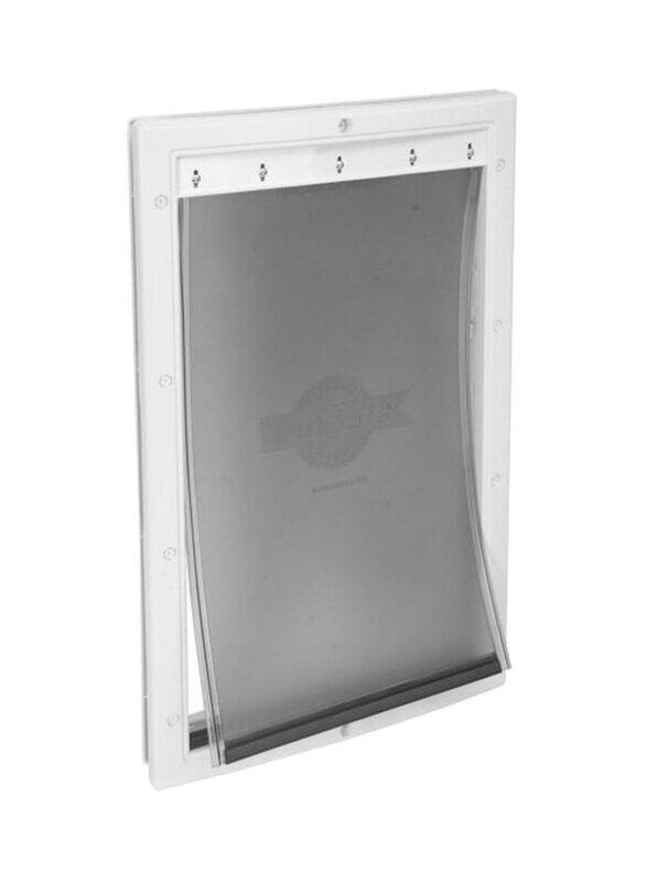 

PetSafe Plastic Pet Dog Door, Silver/White