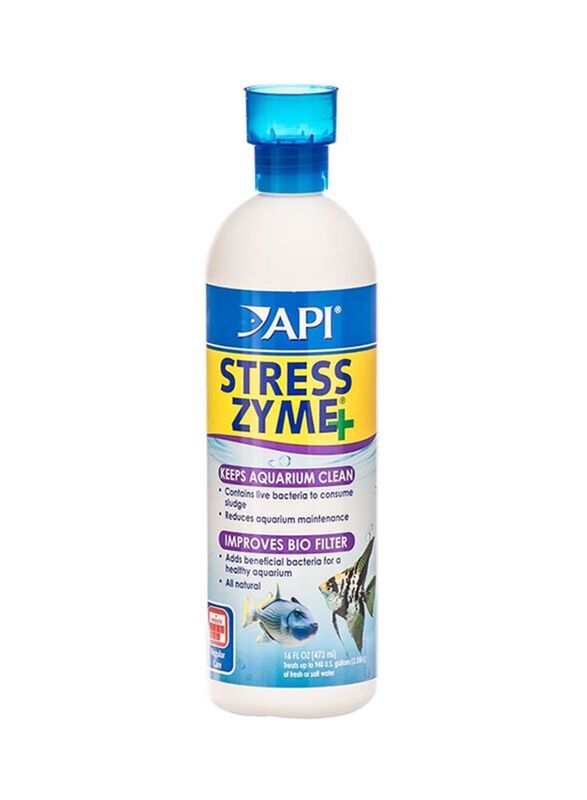 API Stress Zyme Plus Aquarium Cleaner, 237ml, White