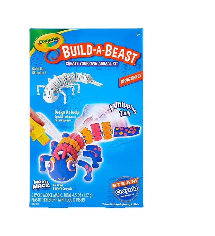 Crayola Build-A-Beast Dragonfly Animal Kit, Multicolour, 27.31 x 19.69 x 0.66 cm