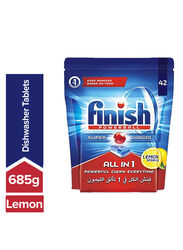 Finish All in 1 Powerball Lemon Dishwasher Detergent, 42 Tablets
