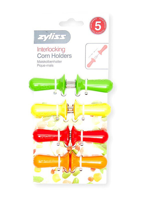 

Zyliss 4-Piece Interlocking Jumbo Corn Holder Set, Multicolour