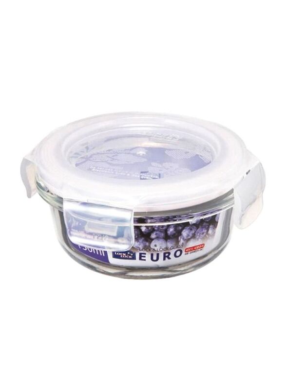 Lock & Lock Round Shaped Food Container, 100 x 50mm, Clear