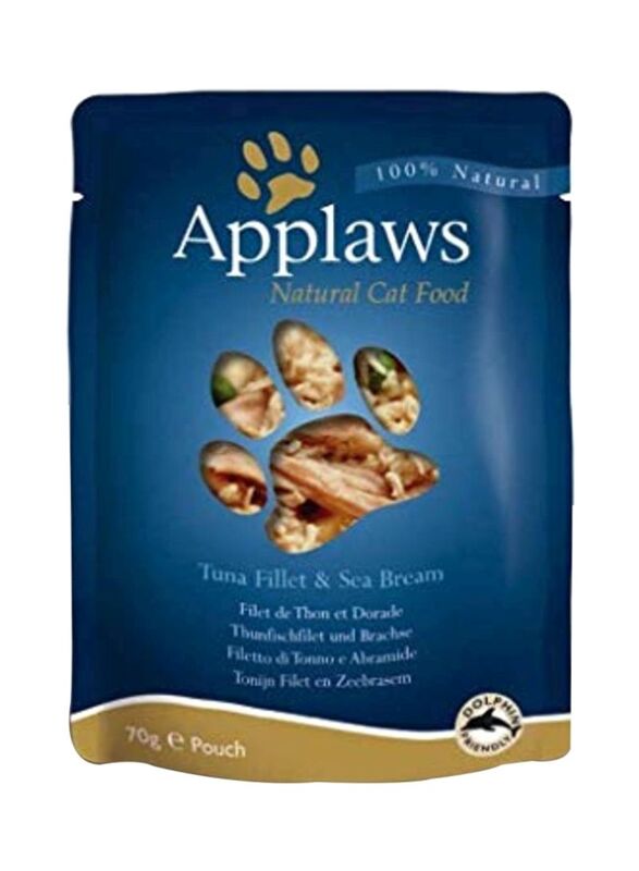 Applaws Tuna Fillet And Sea Bream Natural Wet Cat Food, 70g