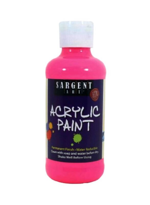 Sargent Art Fluorescent Acrylic Paint, 8oz, Pink