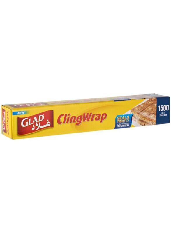 

Glad Cling Clear Food Wrap Plastic Loop, 1500sq. ft.