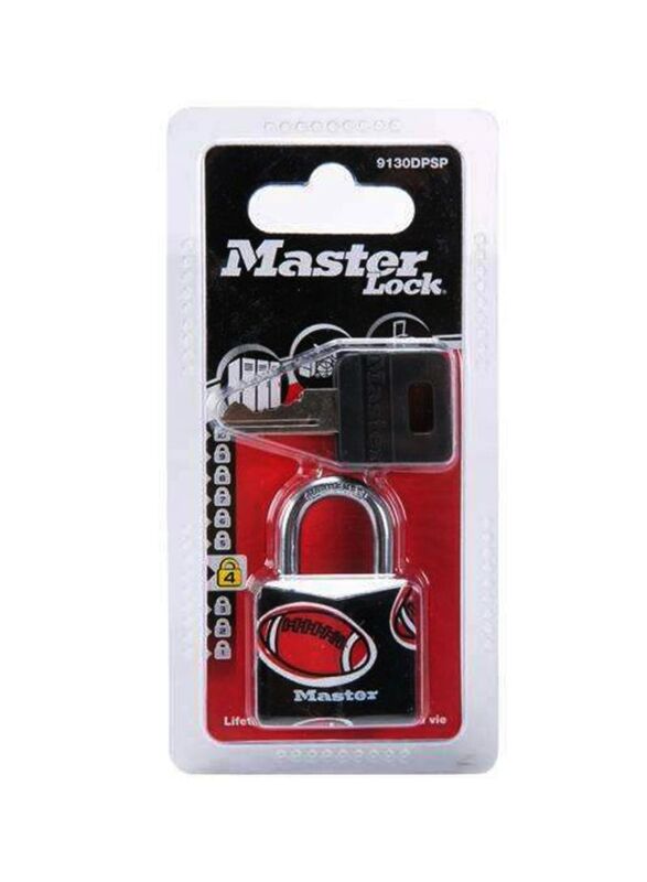 Master Lock 30mm Pattern Padlock, Black/Red