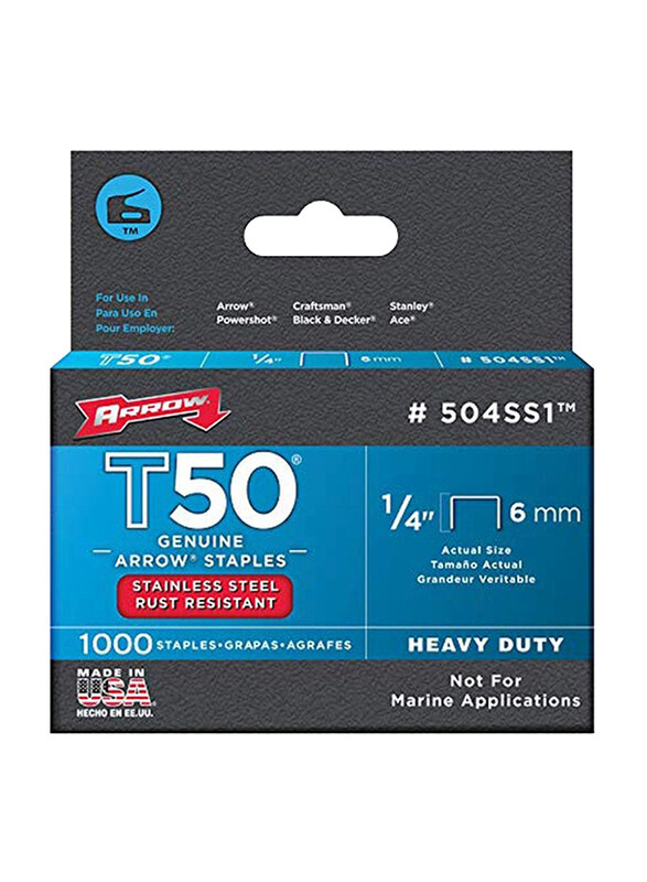 

Arrow 100-Piece Staple Set, 6mm, Silver