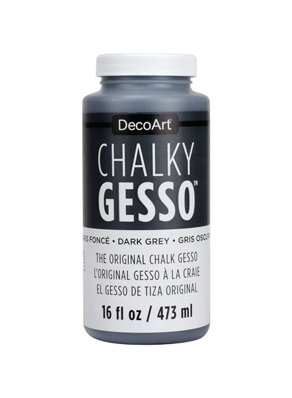 Deco Art Chalky Gesso Ultra-Matte Primer, 946ml, Dark Grey