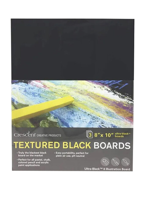 

Crescent Creative Products Textured Black Board Set, 3-Piece, Black