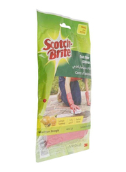 Scotch Brite Lemon Scented Outdoor Gloves, Small, 2 Pair, Pink