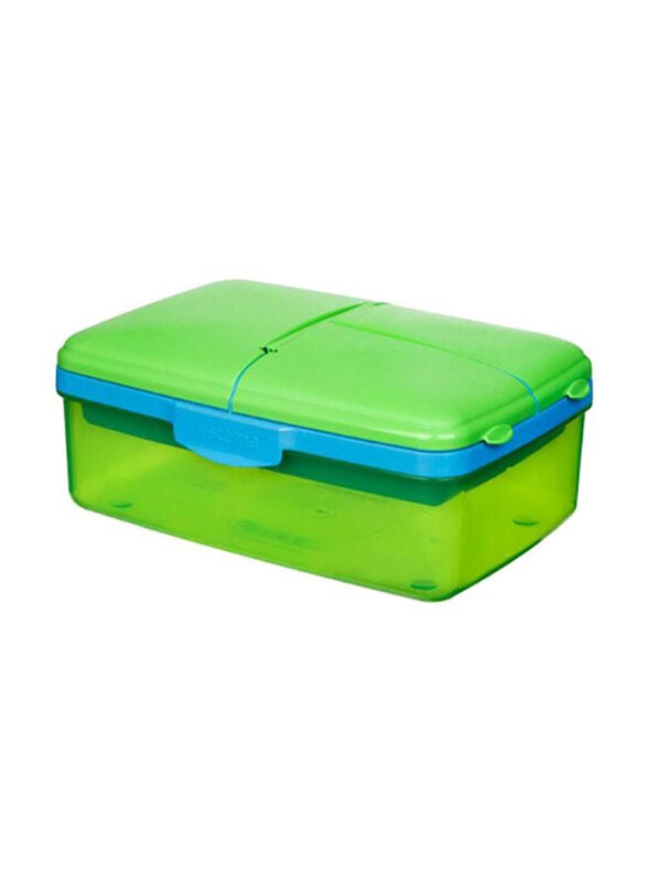 

Sistema Slimline Quaddie Lunch Box, Green/Blue