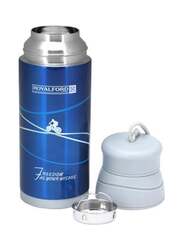 Royalford 320ml Attractive Vacuum Bottle, Blue/Grey