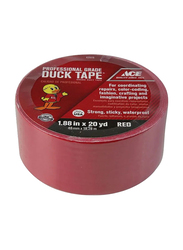 ACE 1.88inch x 20yard Professional Grade Duck Tape, 242879, Red