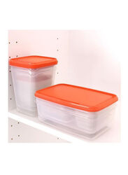 17-Piece Food Container Set, Orange/Clear