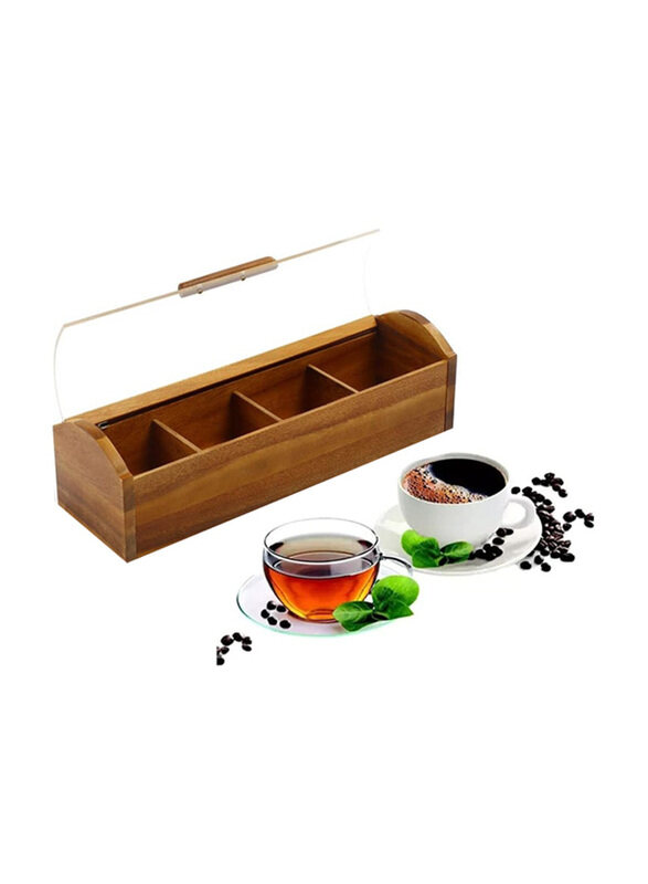 

Billi Wooden Tea Box, Brown